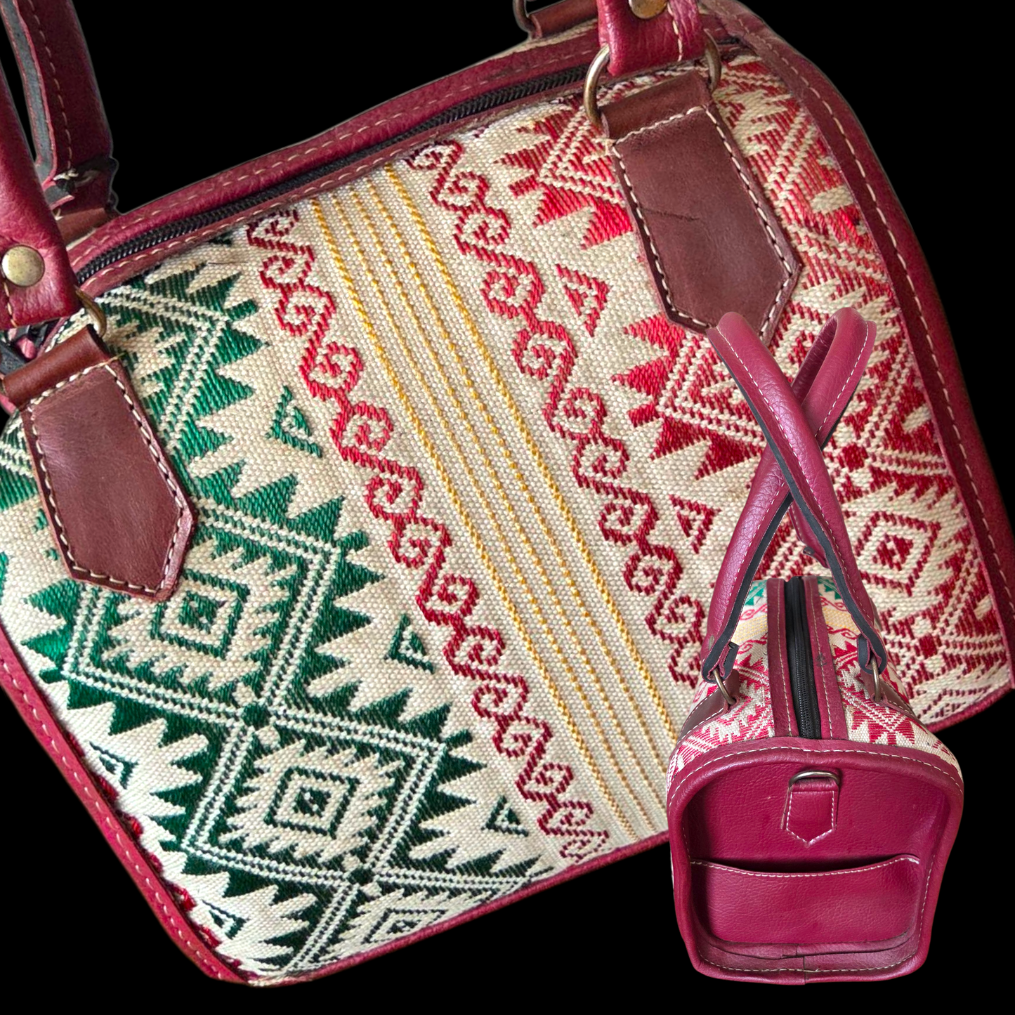 Hard bags Leather with designs
